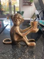 Gouden Aap Kandelaar - 1 Kaars, Ophalen of Verzenden, Overige materialen