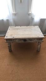 Vintage Salontafel Vierkant Hout/Metaal, Huis en Inrichting, Tafels | Salontafels, Ophalen, Gebruikt, Vierkant, 50 tot 100 cm