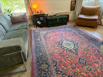Handgeknoopt vintage vloerkleed – Perzisch Kashan– 195  300 beschikbaar voor biedingen