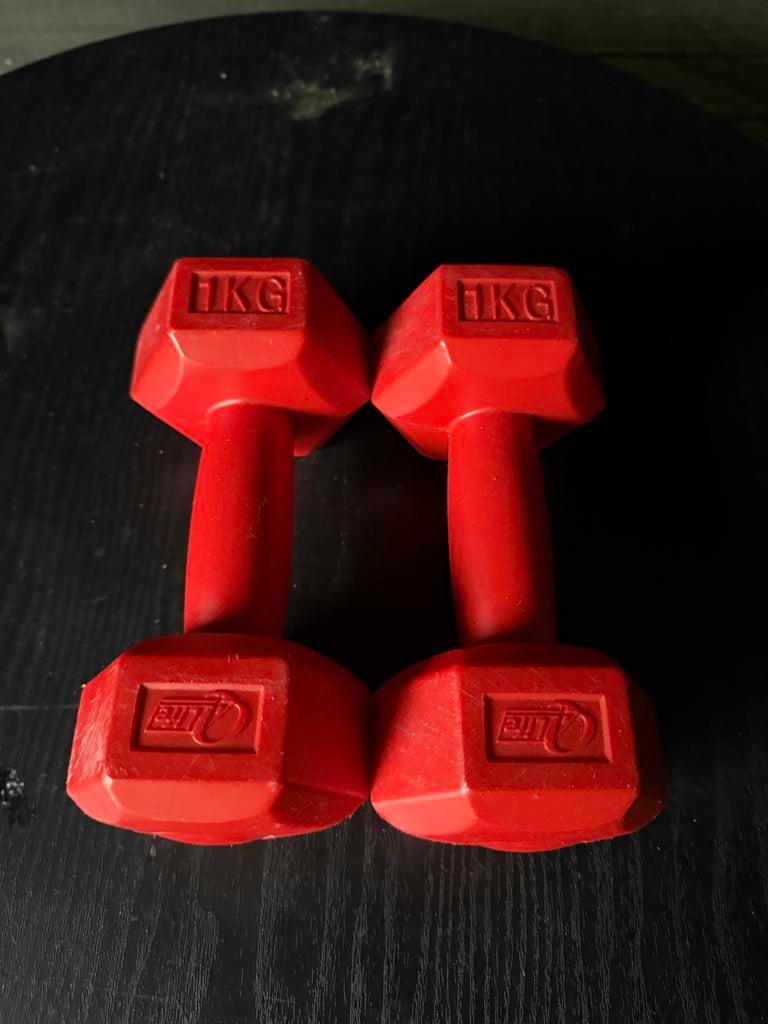 Dumbell set 1kg (heb meerdere gewichten), Sport en Fitness, Fitnessmaterialen, Ophalen of Verzenden, Zo goed als nieuw, Armen