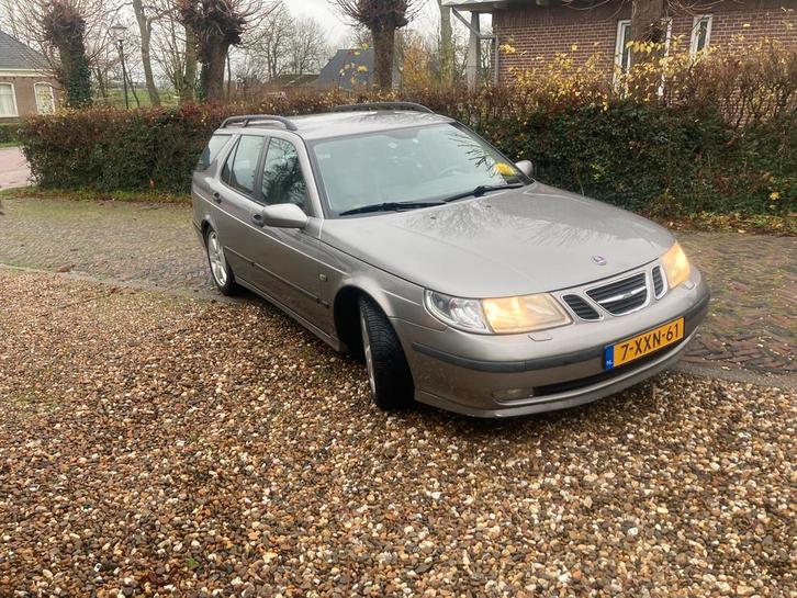 Saab 9-5 2.3 T Estate AUT 2002 Grijs, Auto's, Saab, Particulier, Saab 9-5, Benzine, Euro 3, E, Stationwagon, Automaat, Geïmporteerd