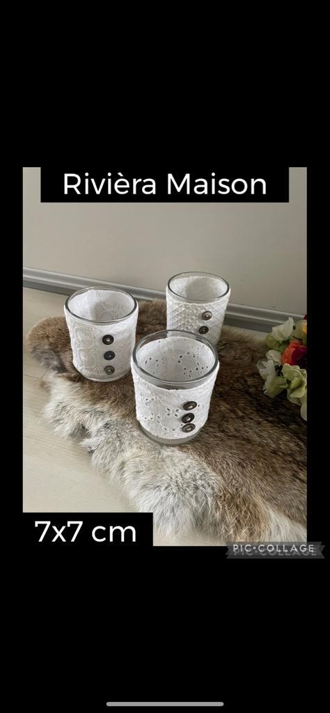Rivièra Maison Waxinelichtjes - Set van 3, Huis en Inrichting, Woonaccessoires | Kandelaars en Kaarsen, Zo goed als nieuw, Kandelaar