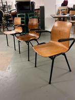 Houten vergaderstoelen - Set van 3, Ophalen, Gebruikt, Hout, Drie