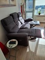 Bank met 2 electrische relax plaatsen kleur anthraciet, Bank met 2 electrische relax plaatsen, Driepersoons, 75 tot 100 cm, Ophalen of Verzenden