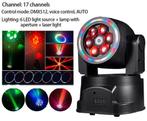 6 Bee Eyes Movinghead met groene laser en Halo rand, Muziek en Instrumenten, Licht en Laser, Ophalen, Nieuw, Licht, Kleur