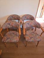 4 blank eiken eetkamerstoelen, Ophalen, Zo goed als nieuw, Rechthoekig, 50 tot 100 cm