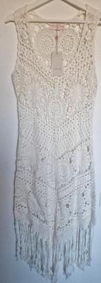 Handgemaakte Gehaakte Jurk - Miss June, Maat 38/40 (M), Verzenden, Wit, Miss June