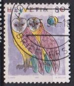 Zwitserland 1991 Tekening vogels Uilen, Verzenden, Gestempeld, Dier of Natuur