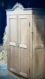 *Antieke oud grenen voorraadkast of kledingkast met kuif *, Ophalen, Gebruikt, 50 tot 75 cm, 100 tot 150 cm