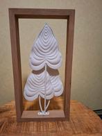 Houten Woondecoratie met Metalen Blad - 45 cm, Ophalen of Verzenden, Gebruikt