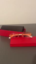 Nieuw cartier bril C decor Ovaal wit rood., Overige merken, Ophalen of Verzenden, Zo goed als nieuw, Rood