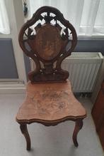 antieke stoel met inlegwerk, Antiek en Kunst, Antiek | Meubels | Stoelen en Banken, Ophalen