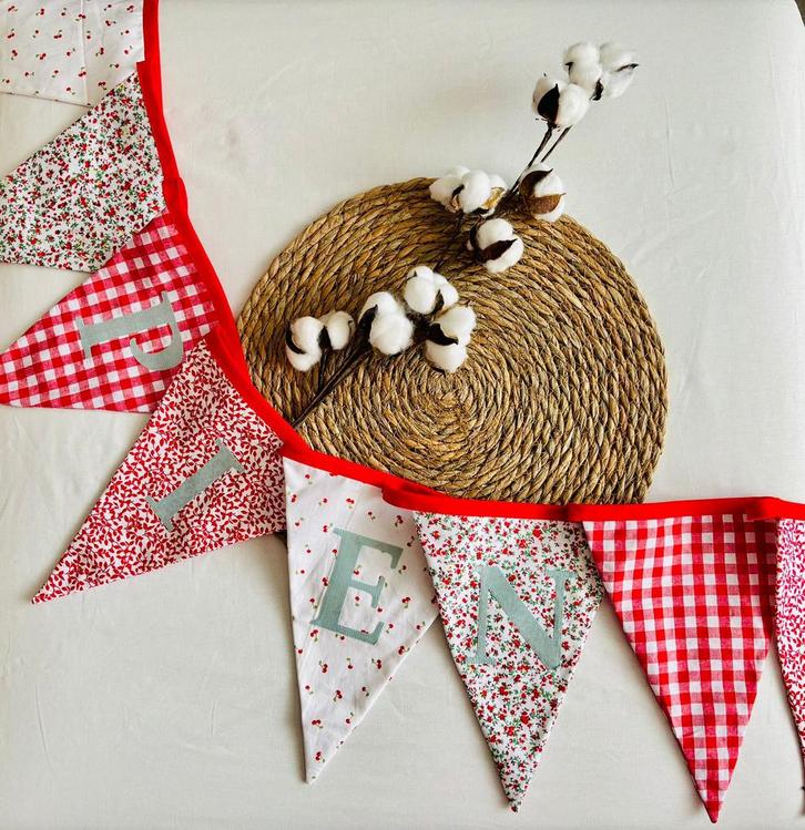 Geboortevlaggenlijn op Maat - Handgemaakt! Atelier Baks, Kinderen en Baby's, Kinderkamer | Inrichting en Decoratie, Nieuw, Wanddecoratie