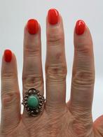 V727 Prachtige zilveren streekdracht ring (verstelbaar), Sieraden, Tassen en Uiterlijk, Antieke sieraden, Ophalen of Verzenden