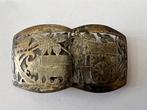 Djokja indisch zilver (?) inhaak gesp boer kar rund, Antiek en Kunst, Ophalen of Verzenden, Zilver