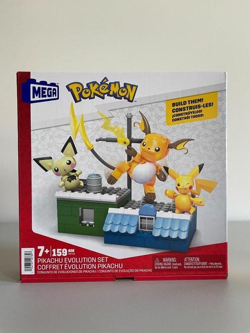MEGA Pokemon Pikachu Evolution Lego Construction Set - NIEUW, Hobby en Vrije tijd, Verzamelkaartspellen | Pokémon, Nieuw, Overige typen