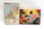 Puzzel provinciepuzzel Nederland, jaren ’50-’60 vintage, Ophalen of Verzenden, Minder dan 500 stukjes, Gebruikt, Legpuzzel
