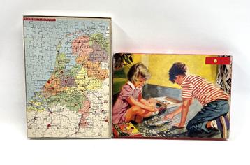Puzzel provinciepuzzel Nederland, jaren ’50-’60 vintage beschikbaar voor biedingen