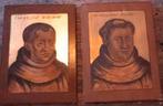 Uit pastorie 2 handmade antieke schilderijen, Antiek en Kunst, Ophalen of Verzenden