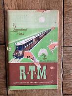 RTM Dienstregeling Zomerdienst 1947, Verzamelen, Ophalen of Verzenden, Gebruikt, Tram, Boek of Tijdschrift