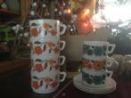 Vintage Arcopal France kommen en kop/ schotels., Huis en Inrichting, Keuken | Servies, Ophalen of Verzenden, Gebruikt
