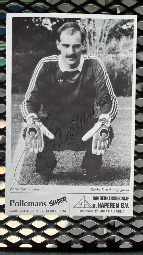 Spelerskaart Ton van Eenennaam NAC met handtekening, Verzamelen, Sportartikelen en Voetbal, Zo goed als nieuw, Spelerskaart, NAC Breda