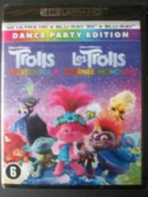 Blu-ray (4K, 3D en 2D): Trolls Wereldtour (3-disc) in seal, Cd's en Dvd's, Blu-ray, Nieuw in verpakking, Tekenfilms en Animatie