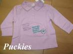 Maat 74 Lila Dirkje polo lange mouw NIEUW (8211), Kinderen en Baby's, Babykleding | Maat 74, Meisje, Dirkje, Nieuw, Ophalen of Verzenden