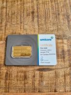 Goudbaar 10 gram 9.999 gold umicore, Postzegels en Munten, Edelmetalen en Baren, Goud, Ophalen of Verzenden