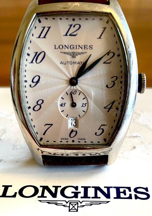 Longines Evidenza Automatic, Sieraden, Tassen en Uiterlijk, Horloges | Heren, Gebruikt, Polshorloge, Overige merken, Staal, Leer