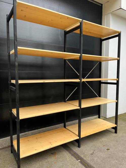 Houten stelling stellingkast legbordstelling kast stellingen, Zakelijke goederen, Kantoor en Winkelinrichting | Magazijn, Stelling en Opslag