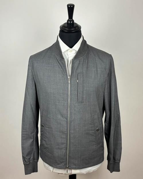 Suitsupply bomber jacket M, Kleding | Heren, Jassen | Zomer, Zo goed als nieuw, Maat 48/50 (M), Grijs, Ophalen of Verzenden