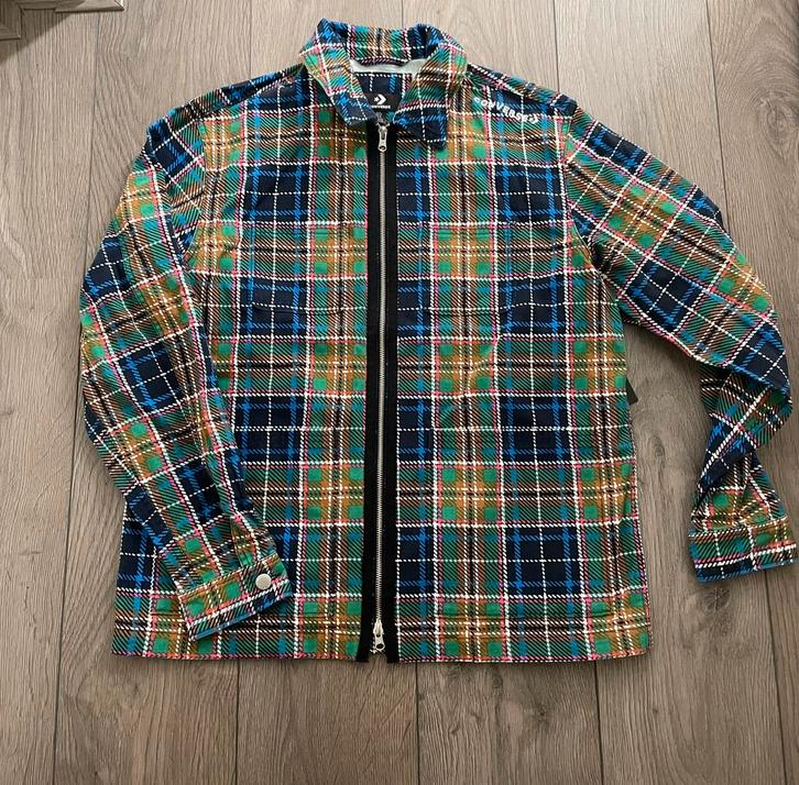 Converse Utility Zip-Up Shirt – Tartan Flannel New with Tags, Kleding | Heren, Jassen | Zomer, Nieuw, Maat 48/50 (M), Overige kleuren