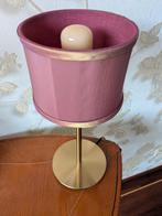 🔴 ALS NIEUW 2 vintage goud/roze Bijenkorf lampenkapjes 16cm, Ophalen, Overige kleuren, Romantisch, Rond