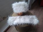 muts met sjaal van ( nep) bont, Kleding | Dames, Hoeden en Petten, Ophalen of Verzenden, Zo goed als nieuw, One size fits all