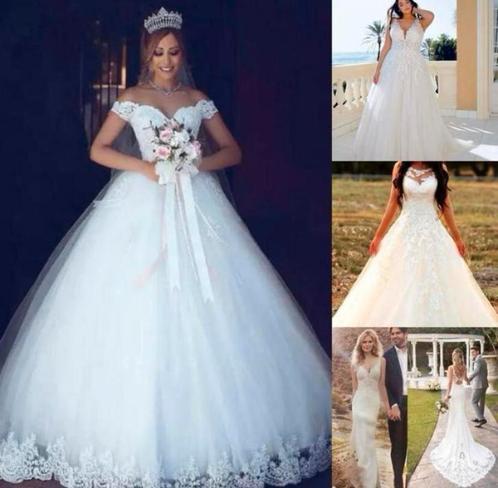 Nieuwe trouwjurken max. €849 34 36 38 40 42 44 46 48 50, Kleding | Dames, Trouwkleding en Trouwaccessoires, Nieuw, Trouwjurk, Wit