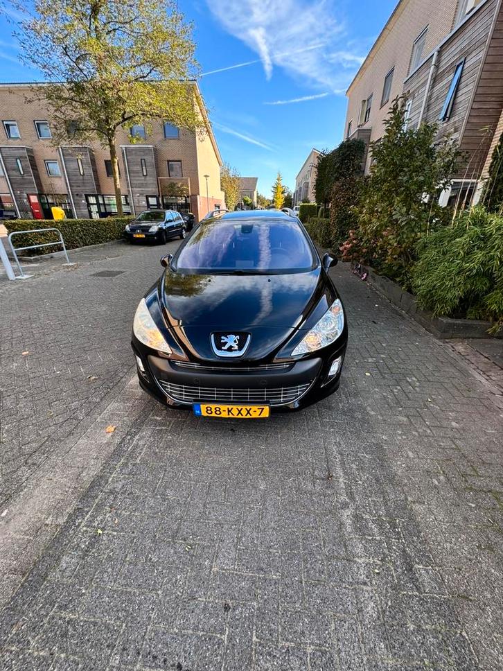 Peugeot 308 1.6 VTI 16V SW 7P 2010 Zwart AIRCO AUTOM, PANO, Auto's, Peugeot, Particulier, Benzine, B, Stationwagon, Handgeschakeld