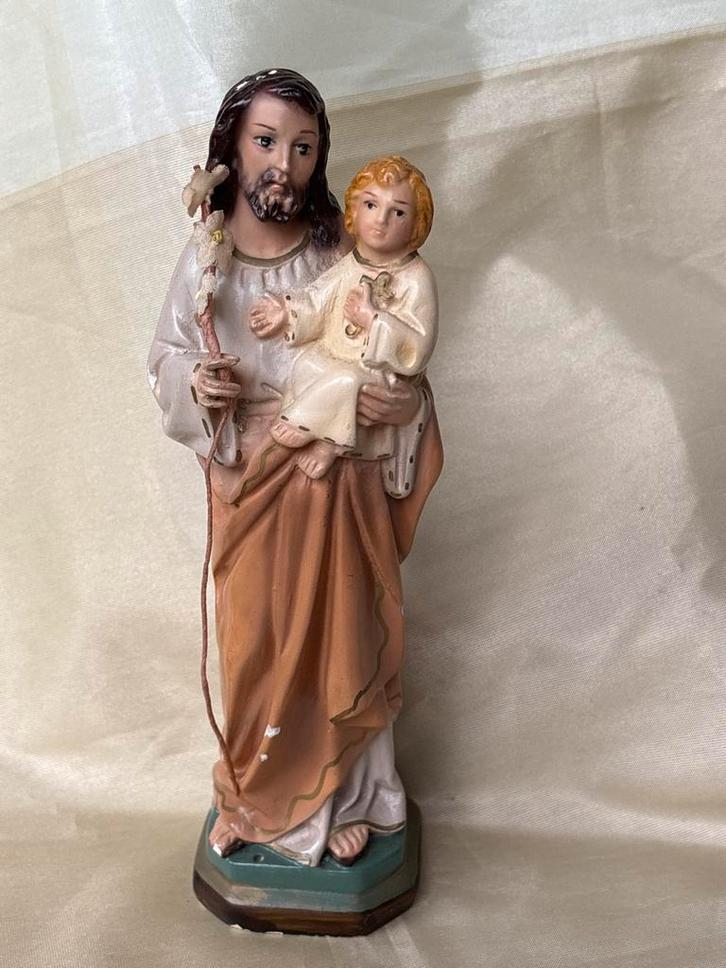 Sint Jozef met Kindje Jezus Beeld, Antiek en Kunst, Antiek | Religie, Ophalen of Verzenden