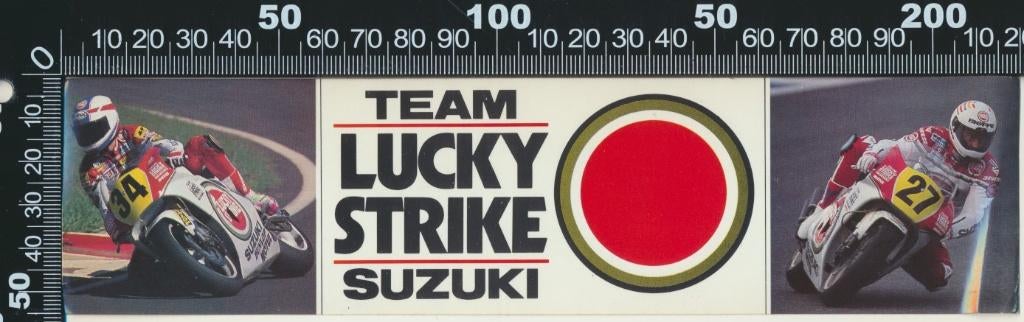 Sticker: Suzuki - Team Lucky Strike (2), Verzamelen, Stickers, Zo goed als nieuw, Auto of Motor, Ophalen of Verzenden