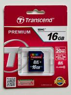 Transcend 16GB SDHC geheugenkaart NIEUW in verpakking, Audio, Tv en Foto, Fotografie | Geheugenkaarten, Ophalen of Verzenden, Nieuw