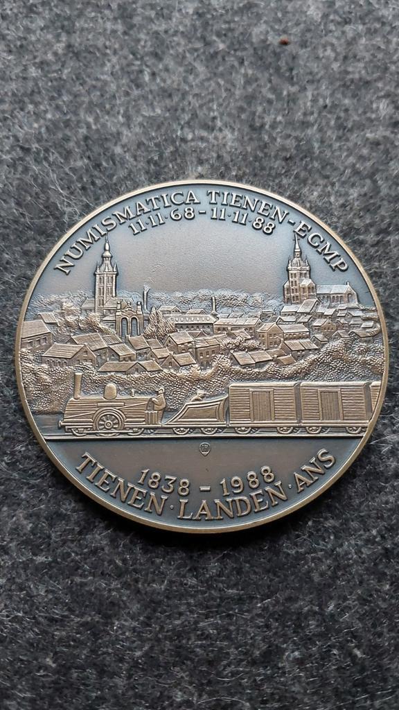 Penning Tienen 1988 - Paul Huybrechts, Postzegels en Munten, Penningen en Medailles, Brons, Ophalen of Verzenden