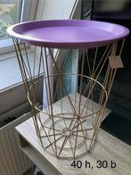 Xenos Nieuwe bijzettafel goud/ paars lila, Huis en Inrichting, Tafels | Bijzettafels, Ophalen, Minder dan 45 cm, Minder dan 55 cm