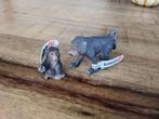 Schleich baviaan met jong, met vaantje, Verzamelen, Dierenverzamelingen, Ophalen of Verzenden, Zo goed als nieuw, Paard, Beeldje of Figuurtje