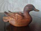 Chinees Massief Houten Handgesneden Eend., Antiek en Kunst, Ophalen of Verzenden
