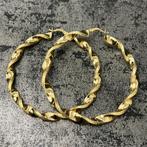 14k gouden wokkels oorbellen groot model