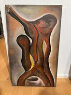 Abstract Schilderij Afrikaanse Invloeden Kunstwerk Uniek, Ophalen