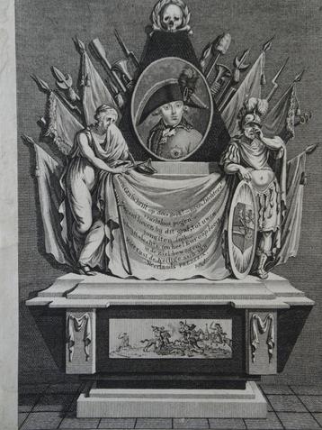 gravure graftombe Frederik Prins van Oranje 1774-1799  beschikbaar voor biedingen