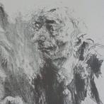 Jan Mensinga 2 x lithografie portret 1983, Verzenden