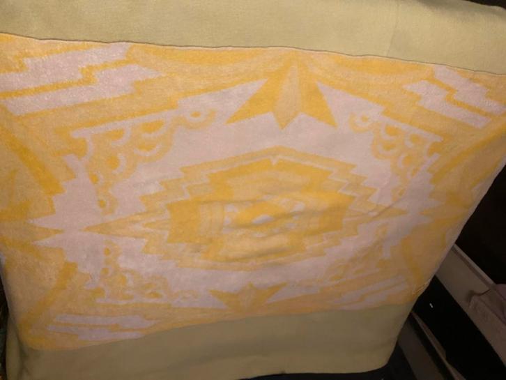 Vintage Wollen Deken Geometrisch Patroon, Antiek en Kunst, Antiek | Kleden en Textiel, Ophalen of Verzenden