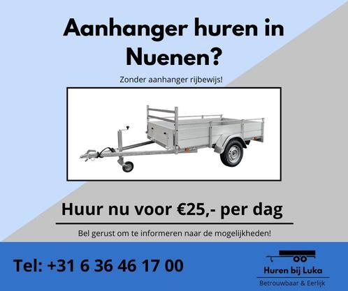 Aanhangwagen te huur | Nuenen & omgeving, Diensten en Vakmensen, Verhuur | Auto en Motor, Aanhangwagen